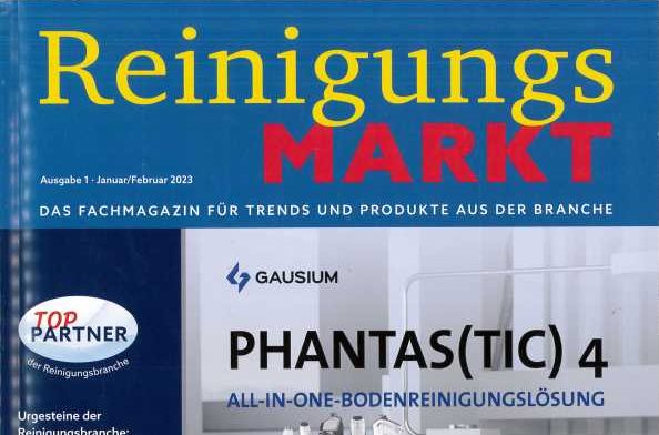 Wirtschaftliches Reinigen mit dem solarROBOT pro im Artikel des Fachmagazins Reinigungsmarkt