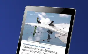 Mockup iPad mit Fachartikel aus "rationell reinigen"