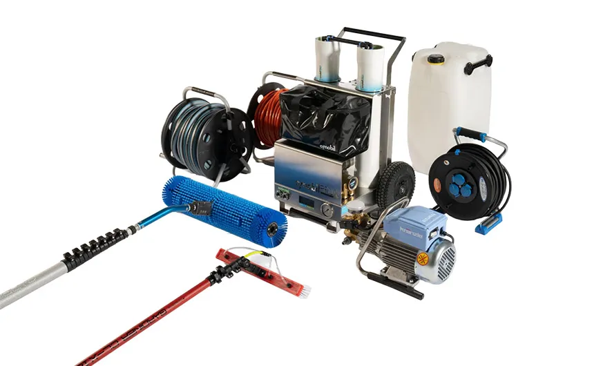 Verschiedene hyCleaner Handbürstensysteme