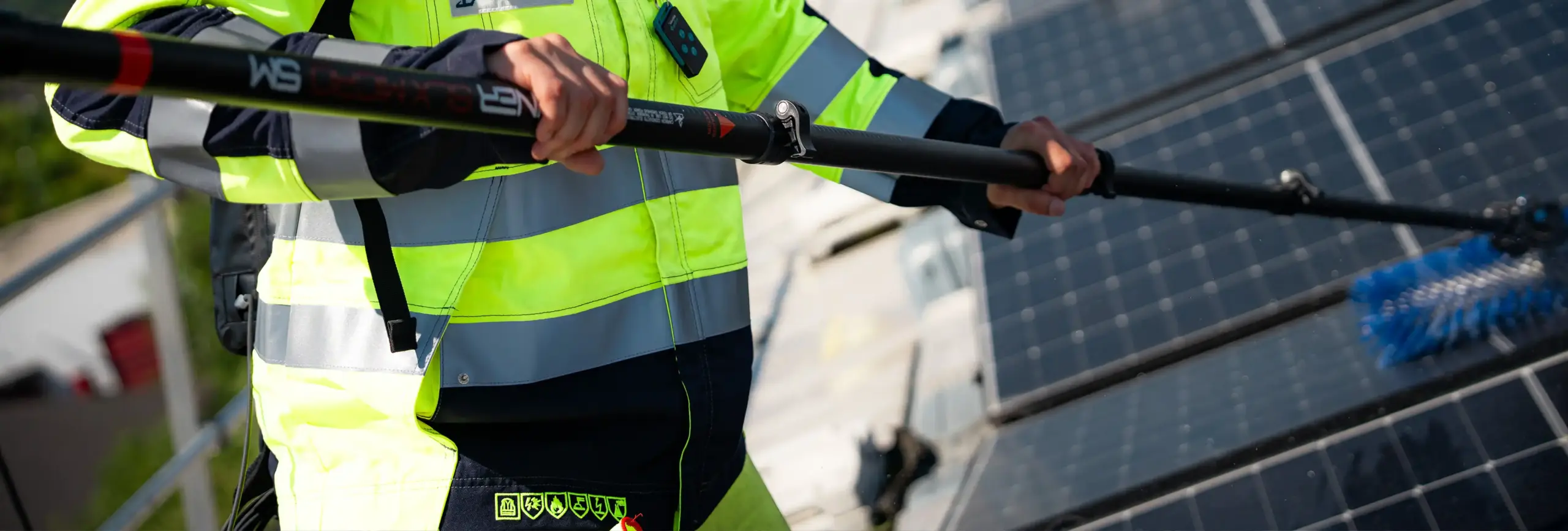 Reinigung einer PV-Anlage